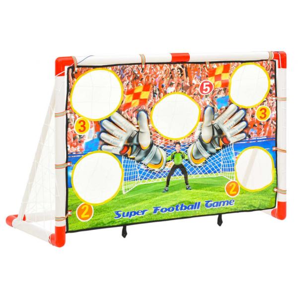 Fußballtor-Set mit Torwand 120x51x77,5 cm  