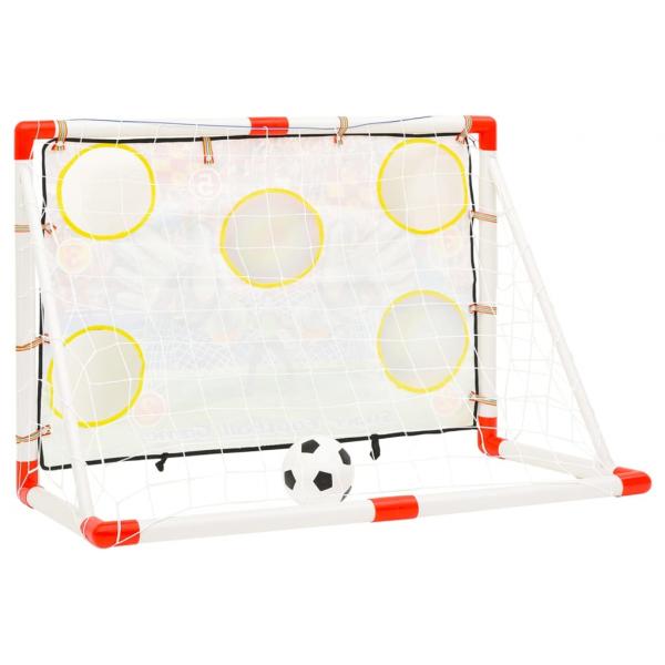 Fußballtor-Set mit Torwand 120x51x77,5 cm  