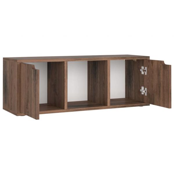 TV-Schrank Räuchereiche 88,5x27,5x30,5 cm Holzwerkstoff