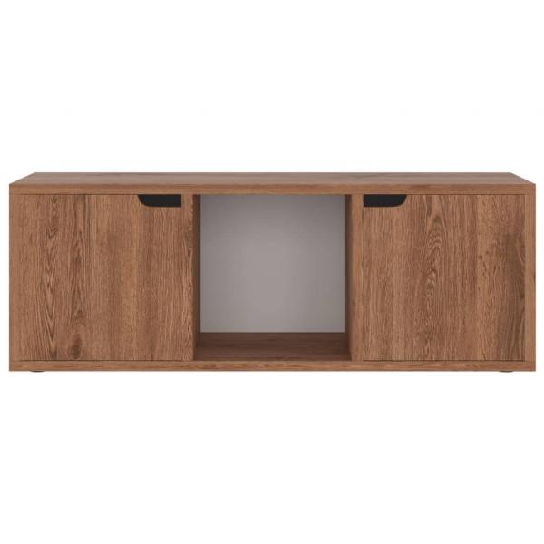 TV-Schrank Braun Eichen-Optik 88,5x27,5x30,5 cm Holzwerkstoff