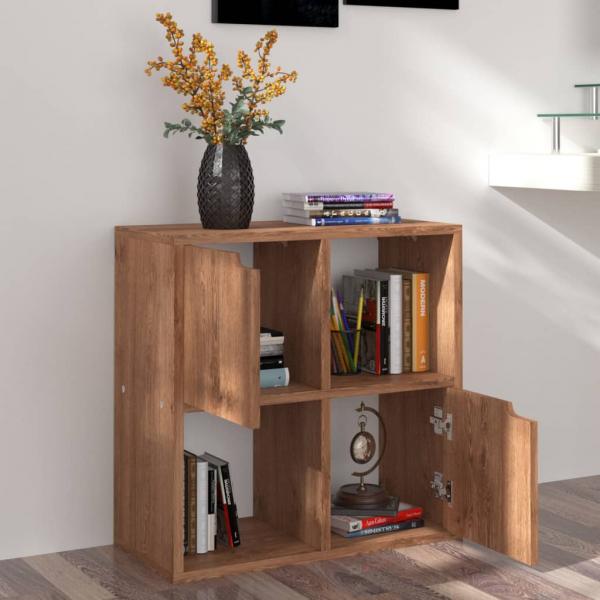 ARDEBO.de - Bücherregal Braun Eichen-Optik 60x27,5x59,5 cm Holzwerkstoff