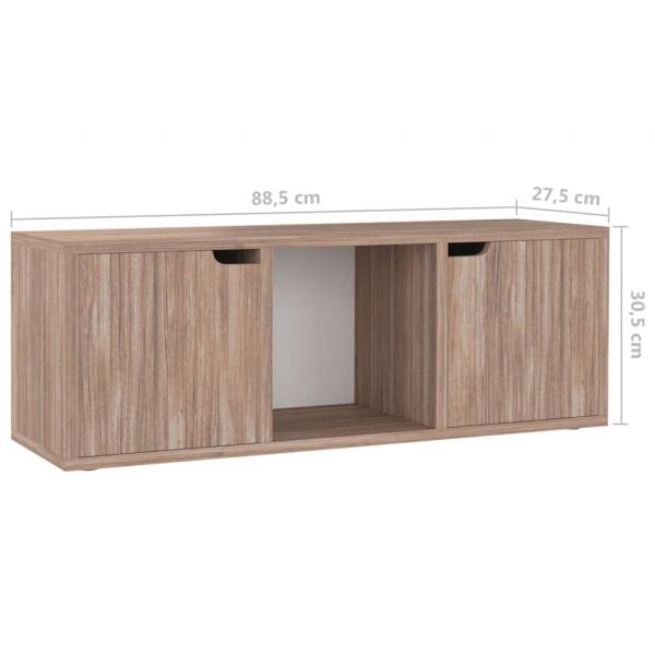 TV-Schrank Grau Sonoma-Eiche 88,5x27,5x30,5 cm Holzwerkstoff