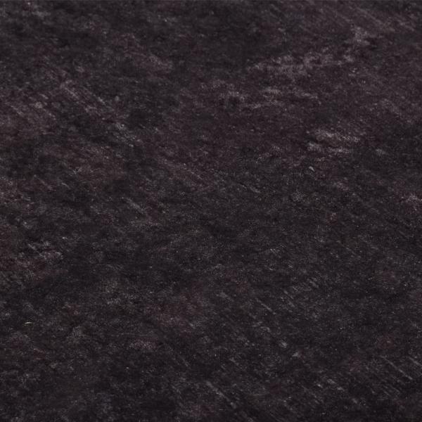 Teppich Waschbar 80x150 cm Schwarz und Golden Rutschfest