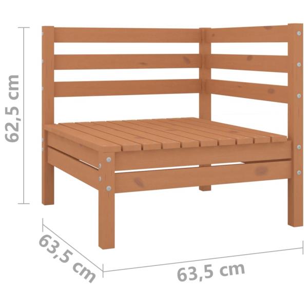 8-tlg. Garten-Lounge-Set Honigbraun Massivholz Kiefer