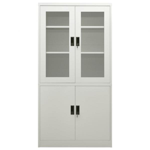 Büroschrank Hellgrau 90x40x180 cm Stahl 