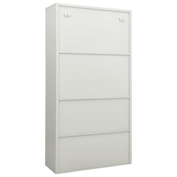 Büroschrank Hellgrau 90x40x180 cm Stahl 