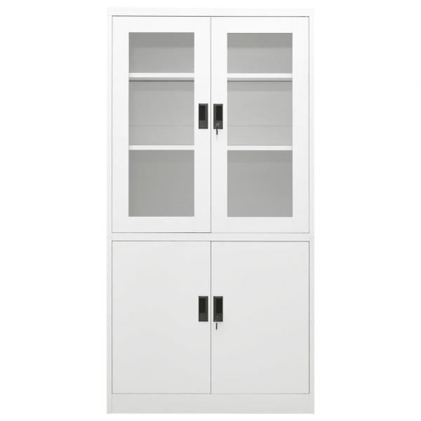 Büroschrank Weiß 90x40x180 cm Stahl 