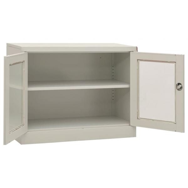 Büroschrank Hellgrau 90x40x70 cm Stahl 