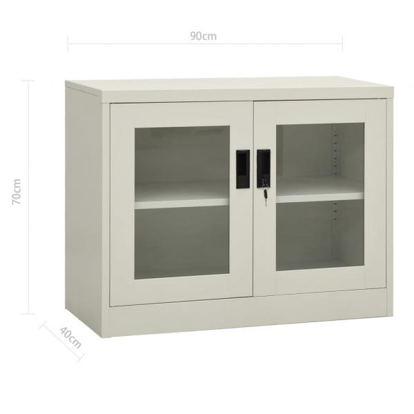 Büroschrank Hellgrau 90x40x70 cm Stahl 