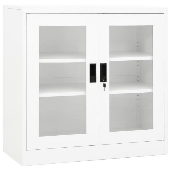 ARDEBO.de - Büroschrank Weiß 90x40x90 cm Stahl 