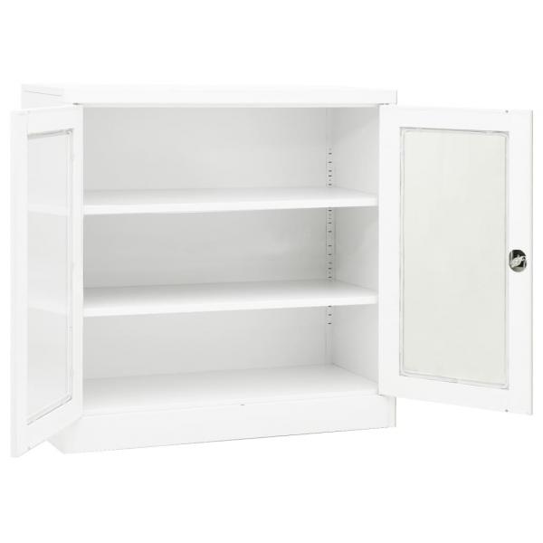 Büroschrank Weiß 90x40x90 cm Stahl 