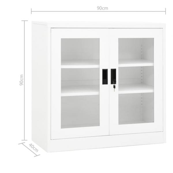 Büroschrank Weiß 90x40x90 cm Stahl 