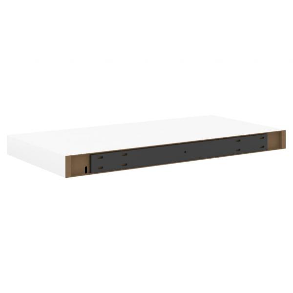 Schweberegale 2 Stk. Eichen-Optik und Weiß 50x23x3,8 cm MDF