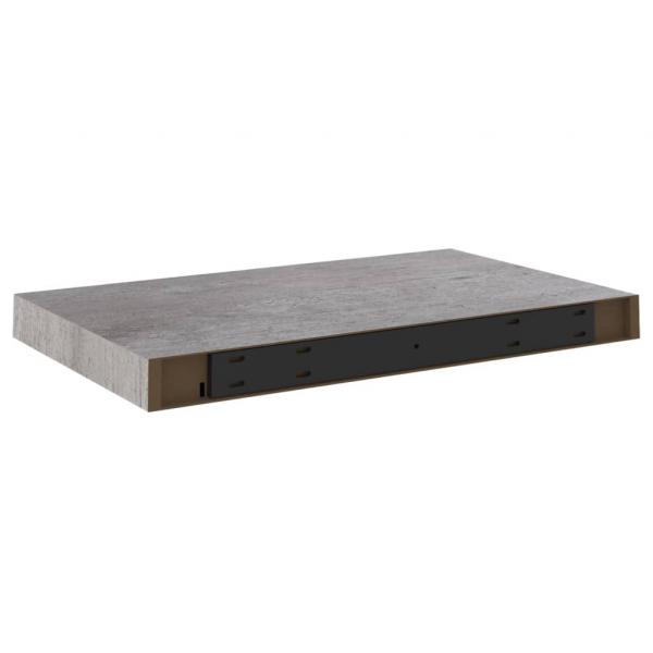 Schweberegale 2 Stk. Betongrau 50x23x3,8 cm MDF