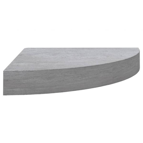 Eck-Schweberegale 4 Stk. Betongrau 25x25x3,8 cm MDF