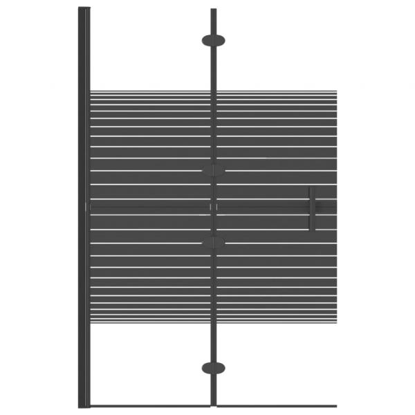 Faltbare Duschkabine ESG 80x140 cm Schwarz