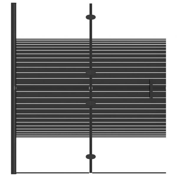 Faltbare Duschkabine ESG 120x140 cm Schwarz