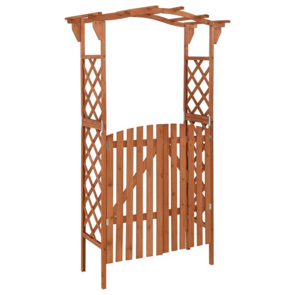 ARDEBO.de - Pergola mit Tor 116x40x204 cm Massivholz Tanne