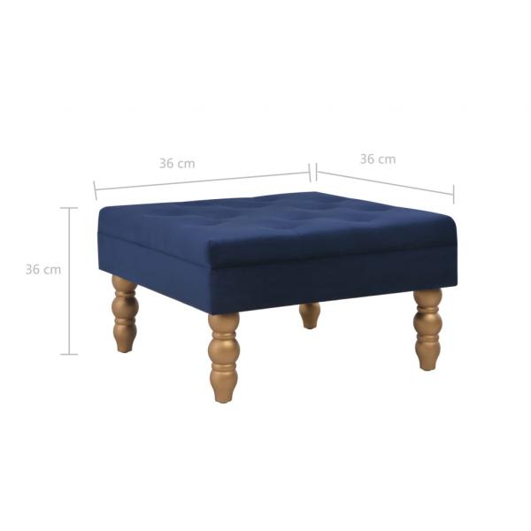 Hocker Marineblau 60x60x36 cm Samt