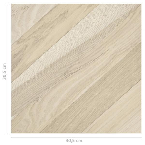 PVC-Fliesen Selbstklebend 20 Stk. 1,86 m² Beige Gestreift