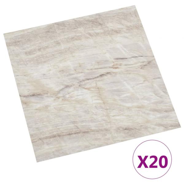 PVC-Fliesen Selbstklebend 20 Stk. 1,86 m² Beige