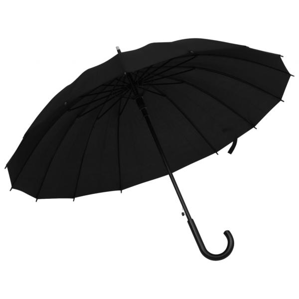 ARDEBO.de - Regenschirm Automatisch Schwarz 105cm  