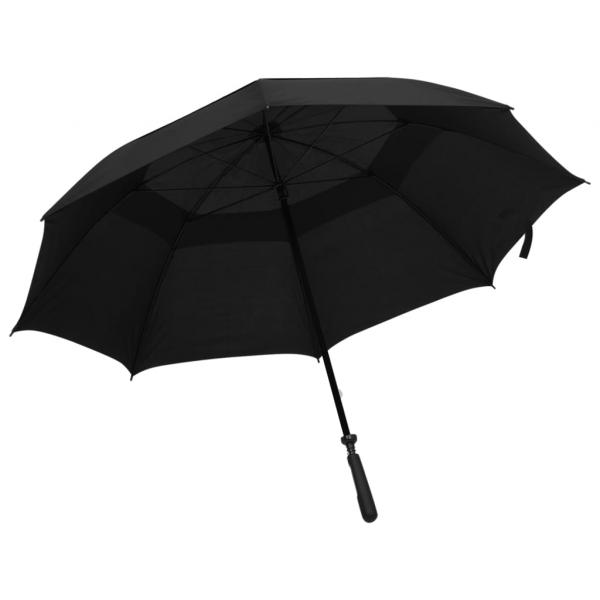 ARDEBO.de - Regenschirm Schwarz 130 cm 