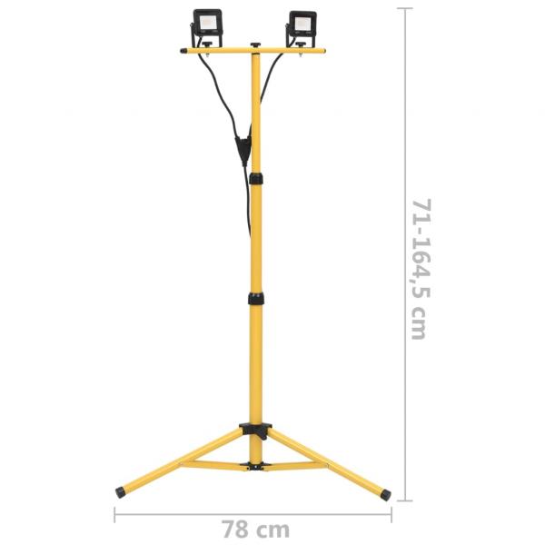 LED-Fluter mit Stativ 2x10 W Kaltweiß