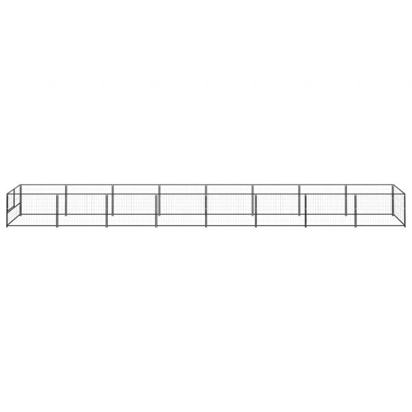 Hundezwinger Schwarz 8 m² Stahl