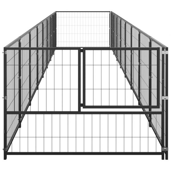 Hundezwinger Schwarz 8 m² Stahl