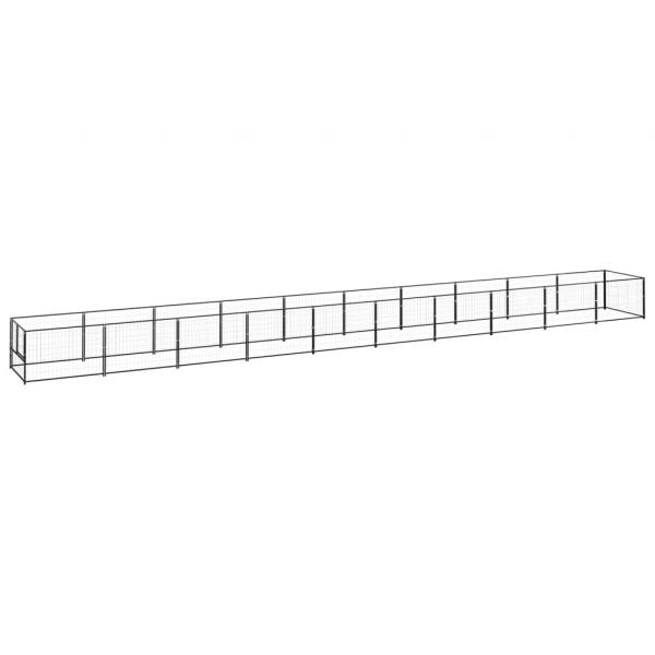 ARDEBO.de - Hundezwinger Schwarz 10 m² Stahl