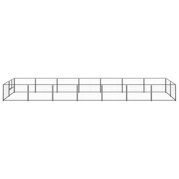 Hundezwinger Schwarz 14 m² Stahl