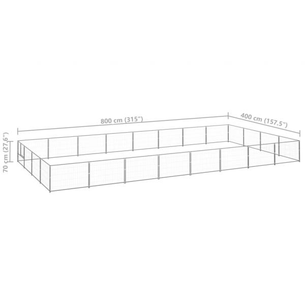 Hundezwinger Silbern 32 m² Stahl