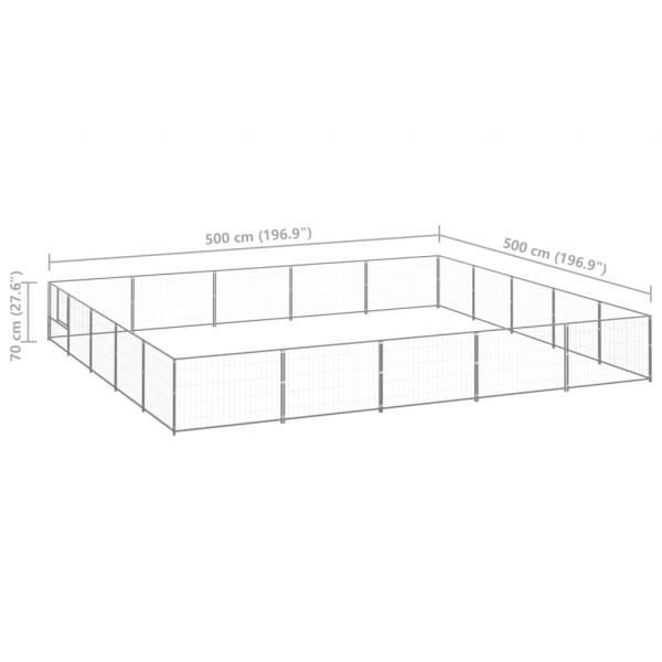 Hundezwinger Silbern 25 m² Stahl