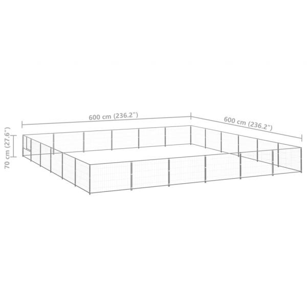 Hundezwinger Silbern 36 m² Stahl