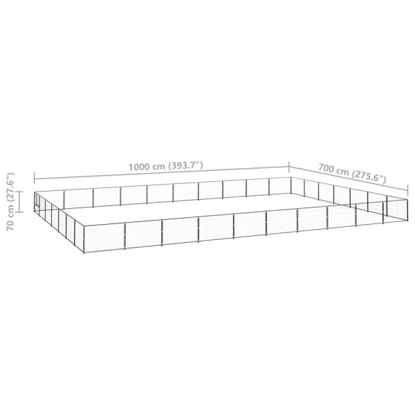 Hundezwinger Schwarz 70 m² Stahl