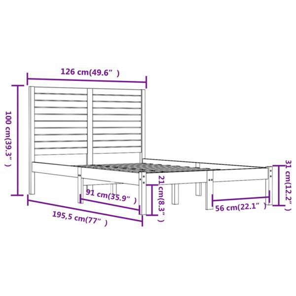 Massivholzbett 120x190 cm