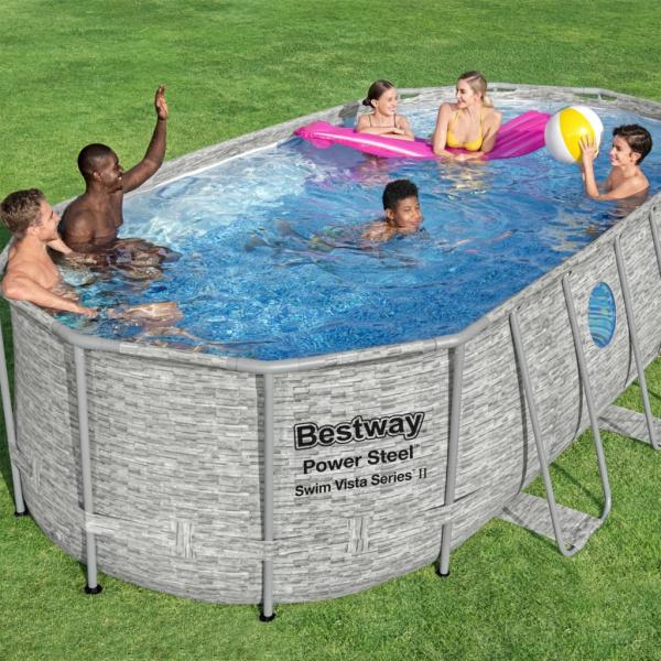 ARDEBO.de - Bestway Power Steel Swim Vista Series Pool Set 549x274x122 cm