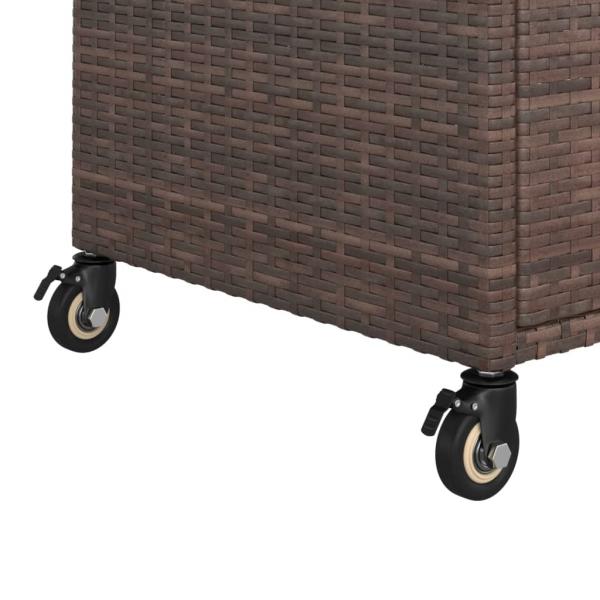 Barwagen mit Schublade Braun 100x45x97 cm Poly Rattan  