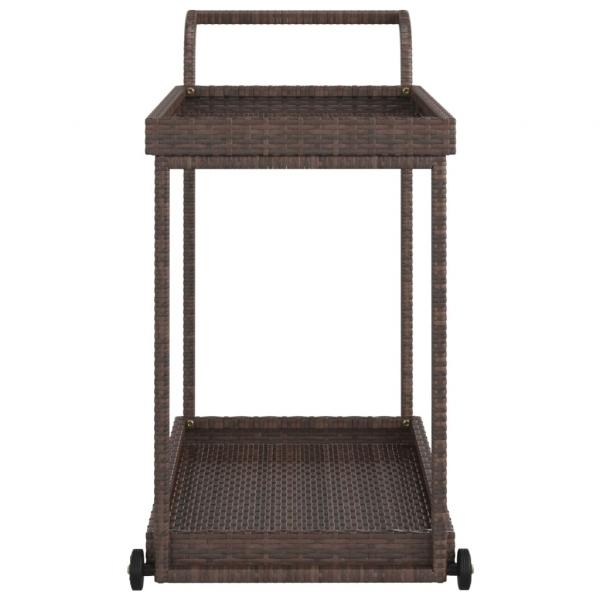 Barwagen Braun 100x45x83 cm Poly Rattan