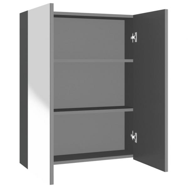 Bad-Spiegelschrank 60x15x75 cm MDF Anthrazit