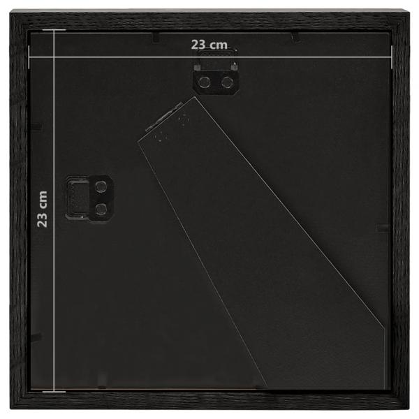 3D-Box-Bilderrahmen 3 Stk. Schwarz 23x23cm für 13x13cm Bild