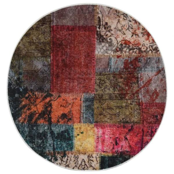 ARDEBO.de - Teppich Waschbar Patchwork Mehrfarbig ?120 cm Rutschfest