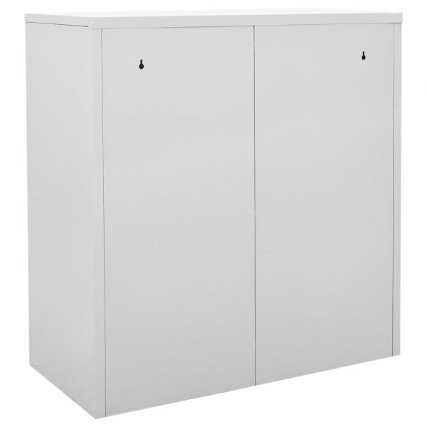 Schließfachschrank Hellgrau und Grün 90x45x92,5 cm Stahl