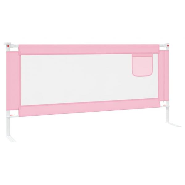 Kleinkind-Bettschutzgitter Rosa 200x25 cm Stoff