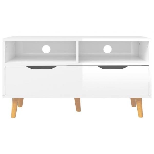 TV-Schrank Hochglanz-Weiß 90x40x48,5 cm Holzwerkstoff