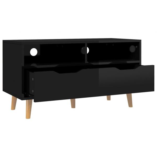 TV-Schrank Hochglanz-Schwarz 90x40x48,5 cm Holzwerkstoff