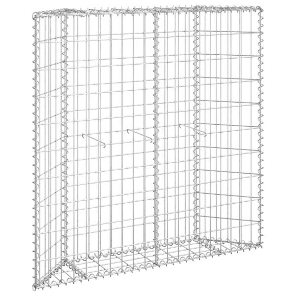  Gabionen-Hochbeet Trapezform Verzinkter Stahl 100x20x100 cm