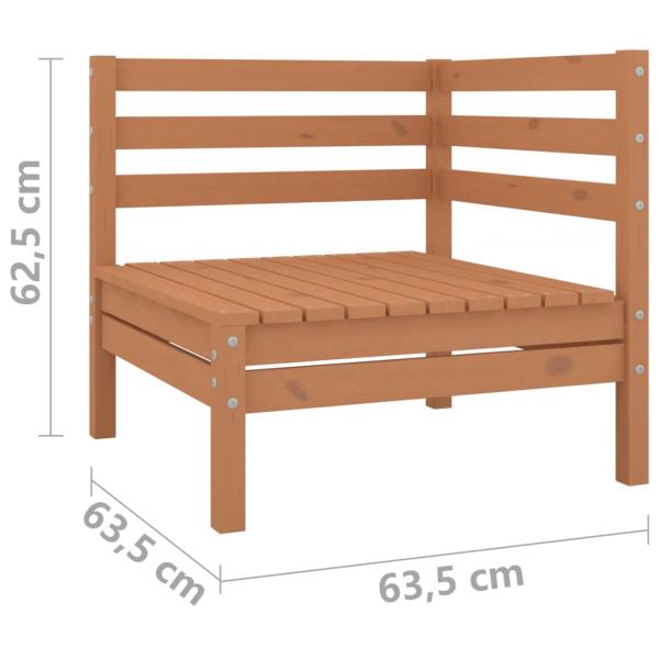 5-tlg. Garten-Lounge-Set Massivholz Kiefer Honigbraun