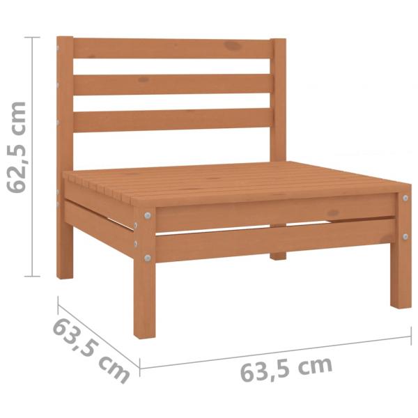 5-tlg. Garten-Lounge-Set Massivholz Kiefer Honigbraun